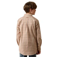 Ariat Kids Shirt - Dave Pro Series / Classic Fit - Vanilla / Custard Plaid