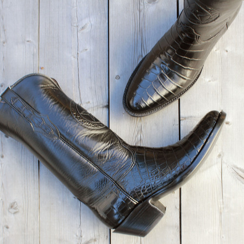Black Jack Boots - American Alligator Belly # 188 - Lone Star