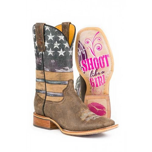 Tin Haul Women's Boots - American Woman - Brown Tin Haul Women's Boots - American Woman - Brown