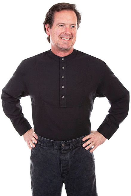 Scully Men's Shirt - Range Wear - Classic Style Pullover - Black Scully Men's Shirt - Range Wear - Classic Style Pullover - Black
