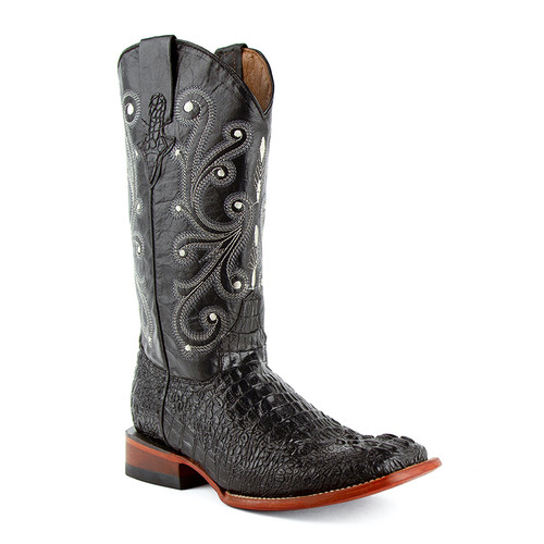 Ferrini Men's Boots - Print Caiman Crocodile - Black Ferrini Men's Boots - Print Caiman Crocodile - Black