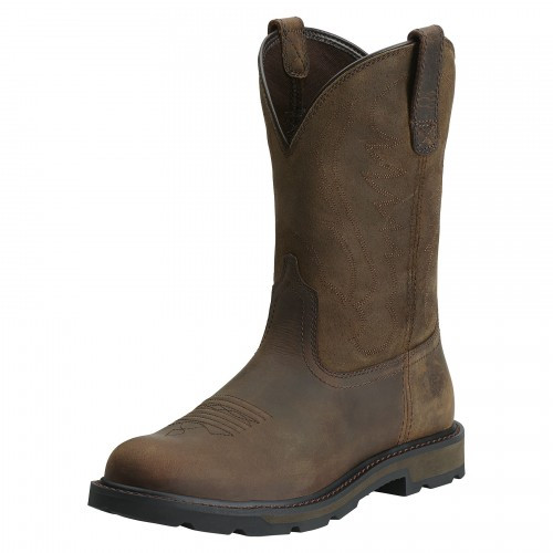 Ariat Men's Work Boots - Groundbreaker Pull-On - Brown Ariat Men's Work Boots - Groundbreaker Pull-On - Brown