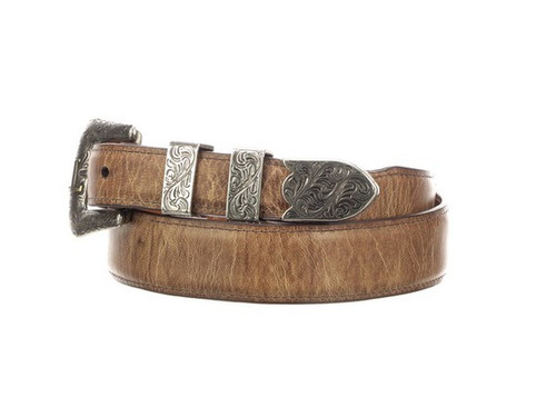 Lucchese Men's Belts - Smooth Goat / Tapered - Tan Lucchese Men's Belts - Smooth Goat / Tapered - Tan