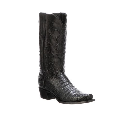 Lucchese Men's Boots - Charles - Black Crocodile Belly Lucchese Men's Boots - Charles - Black Crocodile Belly