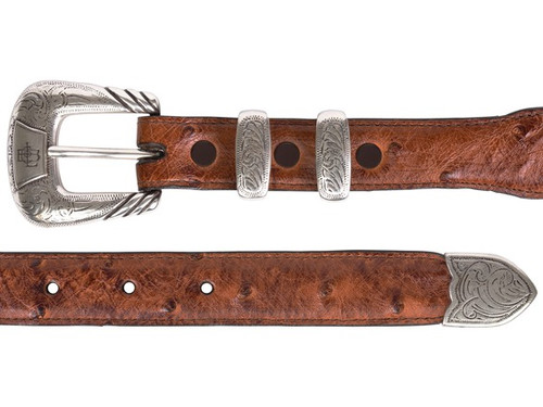 Western Style Ostrich Leather Belt – Cowboybeltsbuckles