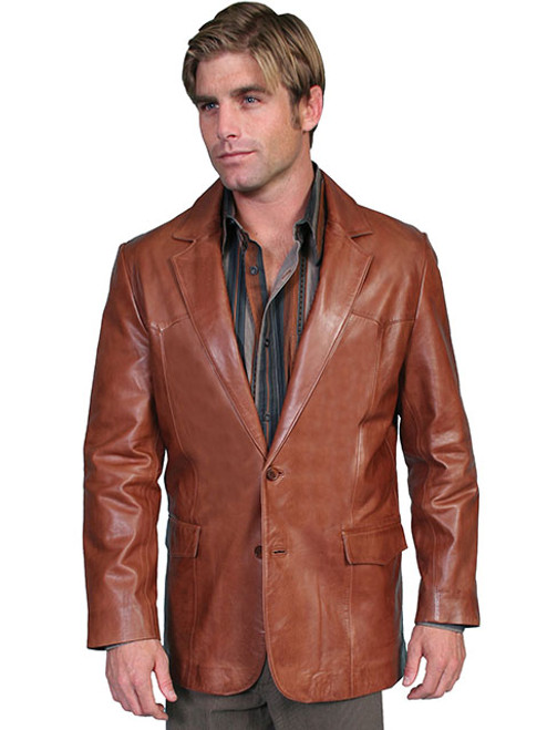 Scully Men's Jacket - Western Blazer Lamb - Antique Brown  Scully Men's Jacket - Western Blazer Lamb - Antique Brown