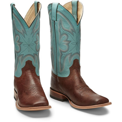 Tony Lama Men's Boots - Sealy Honey - Honey Cabra / Louisiana Sky Blue Tony Lama Men's Boots - Sealy Honey - Honey Cabra / Louisiana Sky Blue