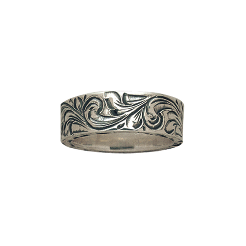 Personalized Engraved Silver Ring Band