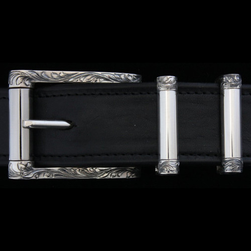 Vogt Mens Accessories - Buckle Sets - The Hand Engraved Roller Buckle With Keepers 1" Vogt Mens Accessories - Buckle Sets - The Hand Engraved Roller Buckle With Keepers 1"