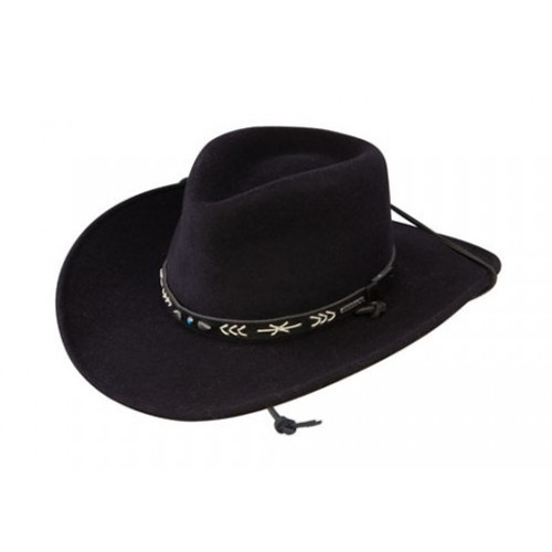 Stetson Felt Hat - Santa Fe - Crushable Wool / Black Stetson Felt Hat - Santa Fe - Crushable Wool / Black