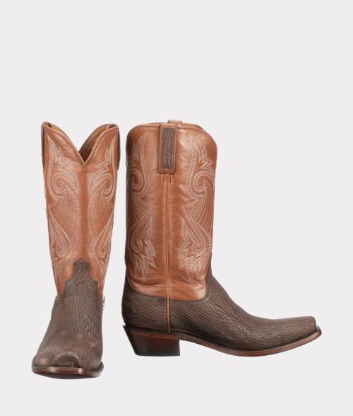 Lucchese Men's Western Boots - Mingus - Ranch Hand / Shark - Whiskey Lucchese Men's Western Boots - Mingus - Ranch Hand / Shark - Whiskey