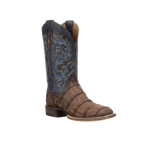 Lucchese Men's Western Boots - Malcolm - Brandy Vamp / Navy Quarter ...
