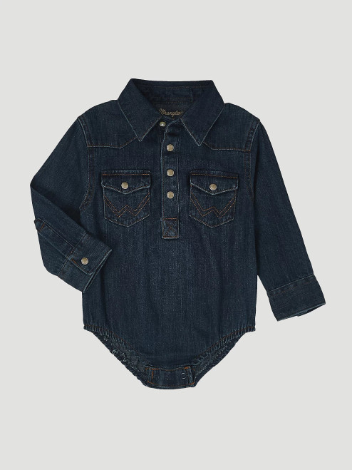 Wrangler Infant Shirt - Onesie - Denim Wrangler Infant Shirt - Onesie - Denim