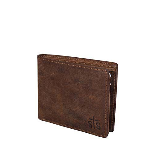 sTs Ranchwear Men's Accessories - Foreman Bi-fold Wallet - Distressed Brown sTs Ranchwear Men's Accessories - Foreman Bi-fold Wallet - Distressed Brown