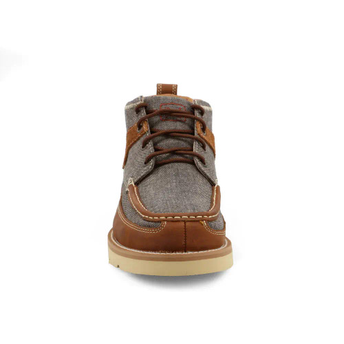 Twisted X Eco-Friendly Brown Leather & Denim High-Top Shoes Men main image 4