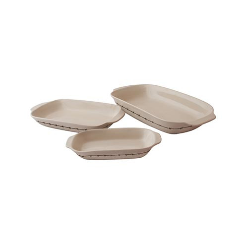 Moss Brothers Housewares - Baking Dishes - 3 Piece - Barbwire Design 