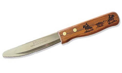 Moss Brothers Housewares - Engraved Designs - 4 House-Style Steak Knives  With or Without Holder - Billy's Western Wear
