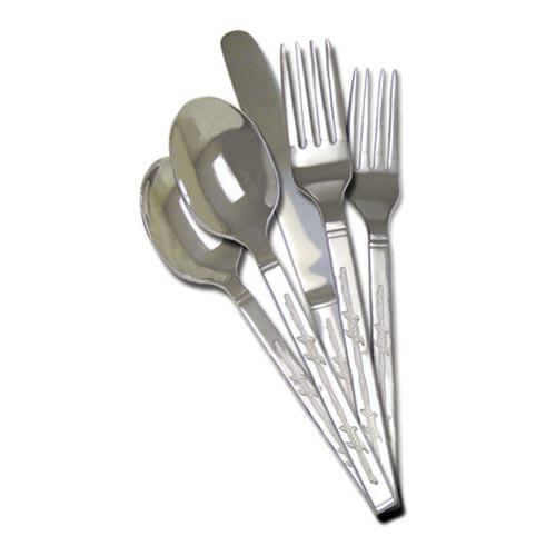 Moss Brothers Housewares - 18/0 Stainless Steel Flatware - 20 Piece Set - Barbwire Design