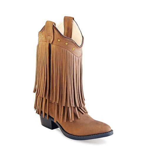 Jama Old West Kids Boots - Fringe - Chocolate Nubuck Jama Old West Kids Boots - Fringe - Chocolate Nubuck