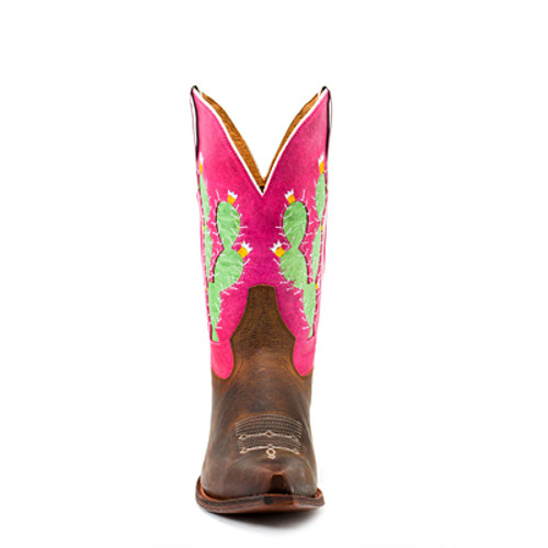 Macie Bean Kids Boots - Cactus Inlay - Toast Bison / Pink Sinsation Macie Bean Kids Boots - Cactus Inlay - Toast Bison / Pink Sinsation