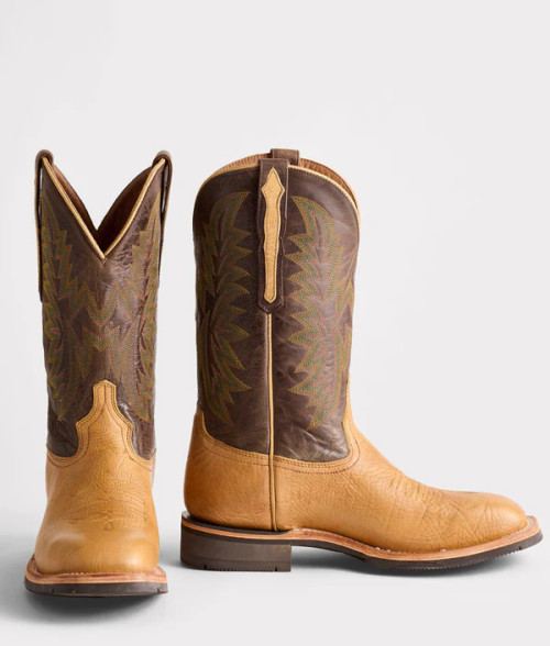 Lucchese Men's Boots - Rudy - Tan / Chocolate Cowhide