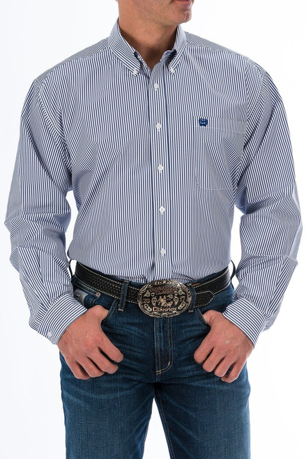 Cinch Men's Shirt - Tencel Classic Fit - Blue - Billy's Western Wear