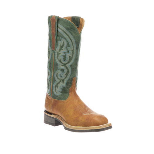 Lucchese Women's Boots - Ruth - Cognac / Green - Cowhide Lucchese Women's Boots - Ruth - Cognac / Green - Cowhide