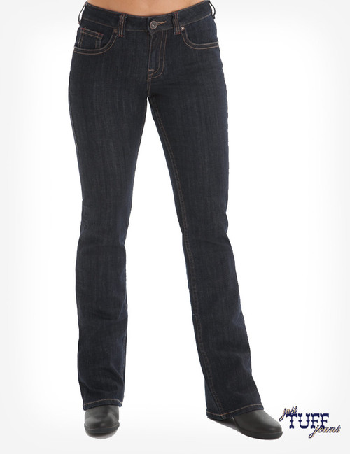 Cowgirl Tuff Women's Jeans - Just Tuff - Dark Wash Cowgirl Tuff Women's Jeans - Just Tuff - Dark Wash