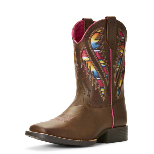 Ariat Kids Boots - Quickdraw VentTek - Distressed Brown / Serape Ariat Kids Boots - Quickdraw VentTek - Distressed Brown / Serape