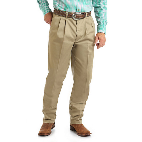 pleated front khaki pants