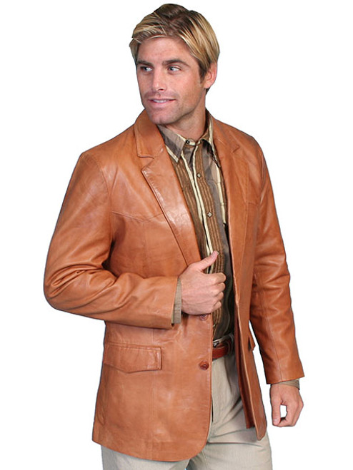Scully Men's Jacket - Western Blazer Lamb - Ranch Tan  Scully Men's Jacket - Western Blazer Lamb - Ranch Tan