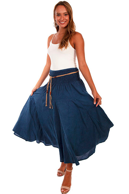 Scully Women's Skirt - Cantina Collection - Peruvian Cotton - Full Length - Dark Blue Scully Women's Skirt - Cantina Collection - Peruvian Cotton - Full Length - Dark Blue