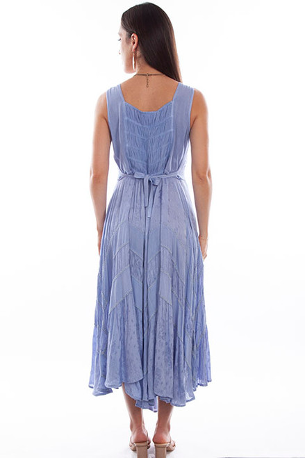 Scully Women's Dress - Honey Creek Collection - Full Length / Lace Up -  Light Sky Blue