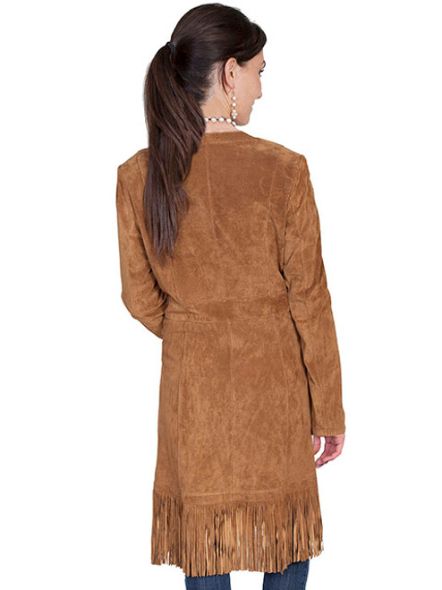 Scully Women's Jacket - Suede Fringe Maxi - Cinnamon # 81