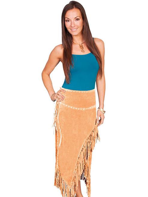 Scully Women's Skirt -  Boar Suede / Long Fringe - Old Rust # 126 Scully Women's Skirt -  Boar Suede / Long Fringe - Old Rust # 126