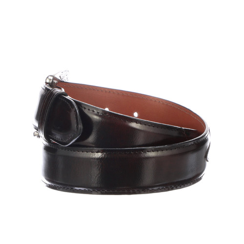 Men's Leather Belt with Basic Silver Hardware, Black – Giant Tiger