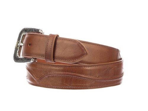 Lucchese Men's Belts - Smooth Ranch Hand / Seville Stitch Tapered