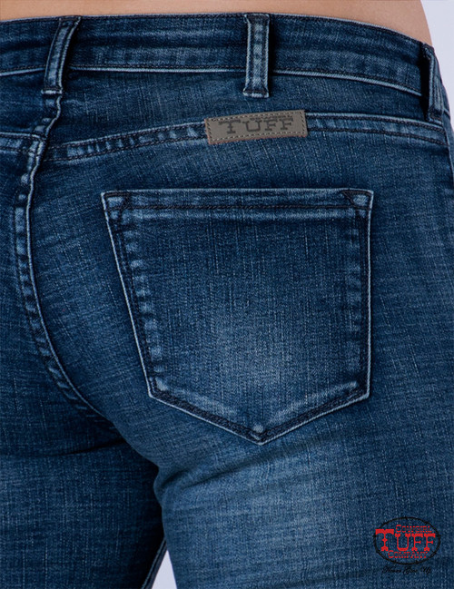 Cowgirl Tuff Women's Jeans - Livin' On The Edge - Trouser / Medium Wash Cowgirl Tuff Women's Jeans - Livin' On The Edge - Trouser / Medium Wash