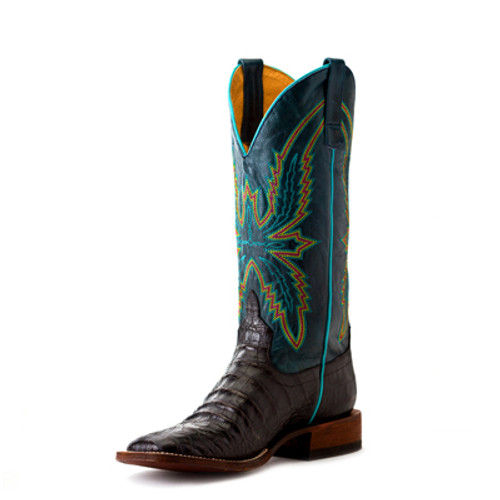 Macie Bean Women's Boot - Bite In Shining Armor - Black Caiman Belly Print / Navy Explosion Macie Bean Women's Boot - Bite In Shining Armor - Black Caiman Belly Print / Navy Explosion