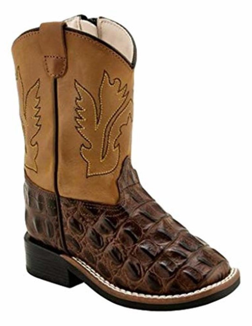 Jama Old West Toddler Boots - Giant Gator Print / Tan Fry Western  Jama Old West Toddler Boots - Giant Gator Print / Tan Fry Western