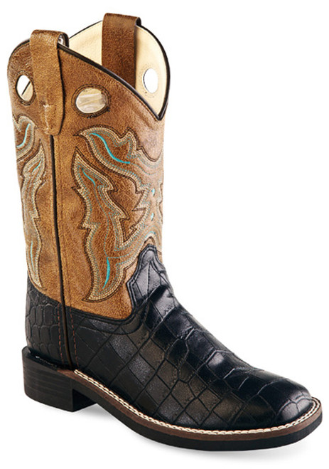 Jama Old West Kids Boots - Western - Black / Tan Jama Old West Kids Boots - Western - Black / Tan