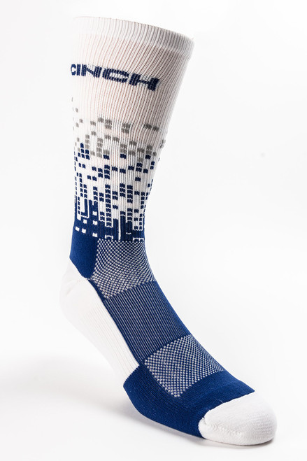 Cinch Crew Socks - White / Blue Cinch Crew Socks - White / Blue