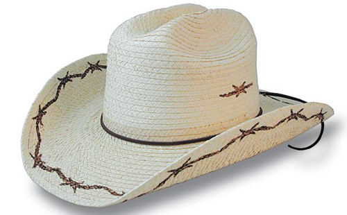 SunBody Kid's Palm Leaf Hats - Barbed Wire Cattleman SunBody Kid's Palm Leaf Hats - Barbed Wire Cattleman
