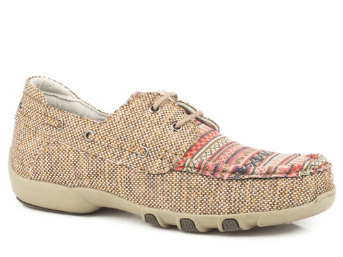 Roper Women's Casuals - Driving Moccasin - Tan / Serape Roper Women's Casuals - Driving Moccasin - Tan / Serape