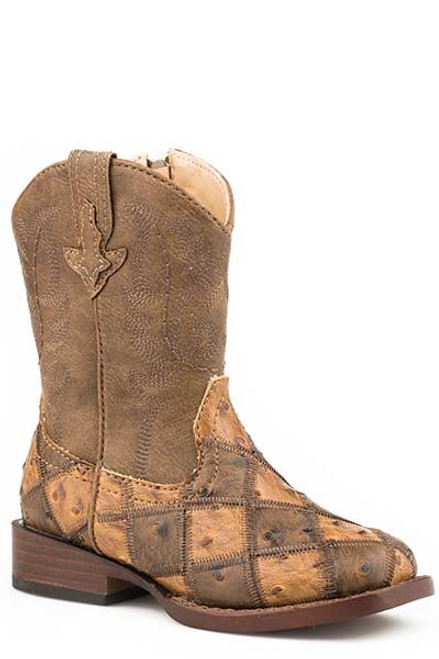 Roper Toddler's Boots - Bird Blocks - Tan / Brown Roper Toddler's Boots - Bird Blocks - Tan / Brown