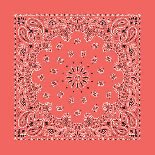 Bandanas - Traditional Paisley - Honeysuckle Bandanas - Traditional Paisley - Honeysuckle