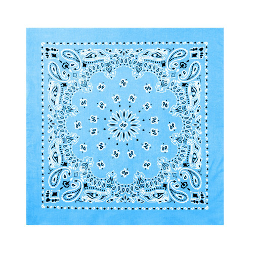 Bandanas - Traditional Paisley - Light Blue Bandanas - Traditional Paisley - Light Blue