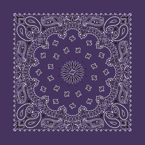 Bandanas - Traditional Paisley - Plum Bandanas - Traditional Paisley - Plum