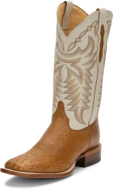justin smooth ostrich roper cowboy boots
