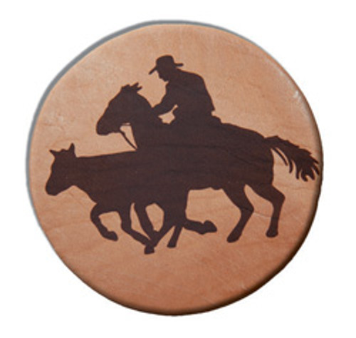 Moss Brothers Housewares - Leather Coaster Set - 4 Piece - Round Up